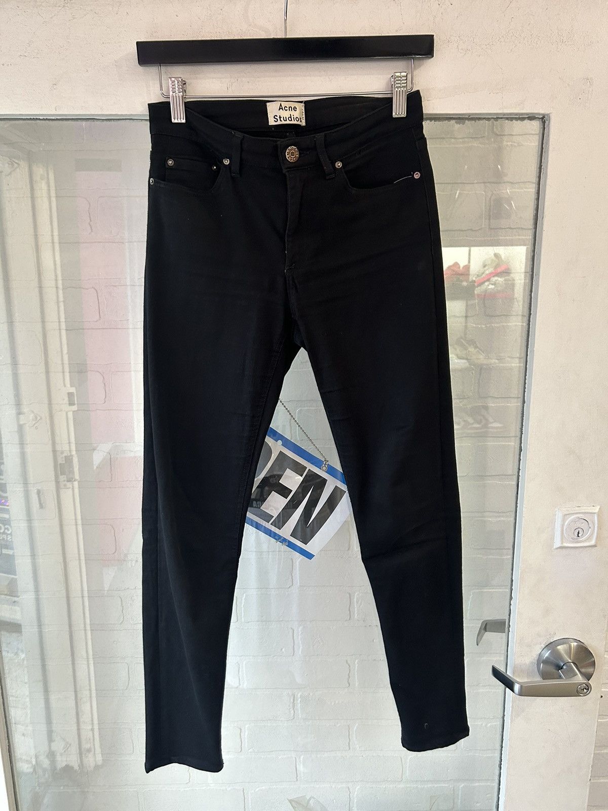 image of Acne Studios Black Skinny Denim, Men's (Size 26)