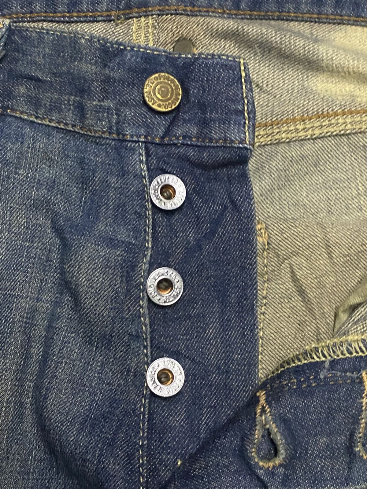 MLB × Polo Ralph Lauren Polo Raph Laurent Bleach Mud Wash Baggy Wide Leg Jeans Size US 31 - 13 Thumbnail