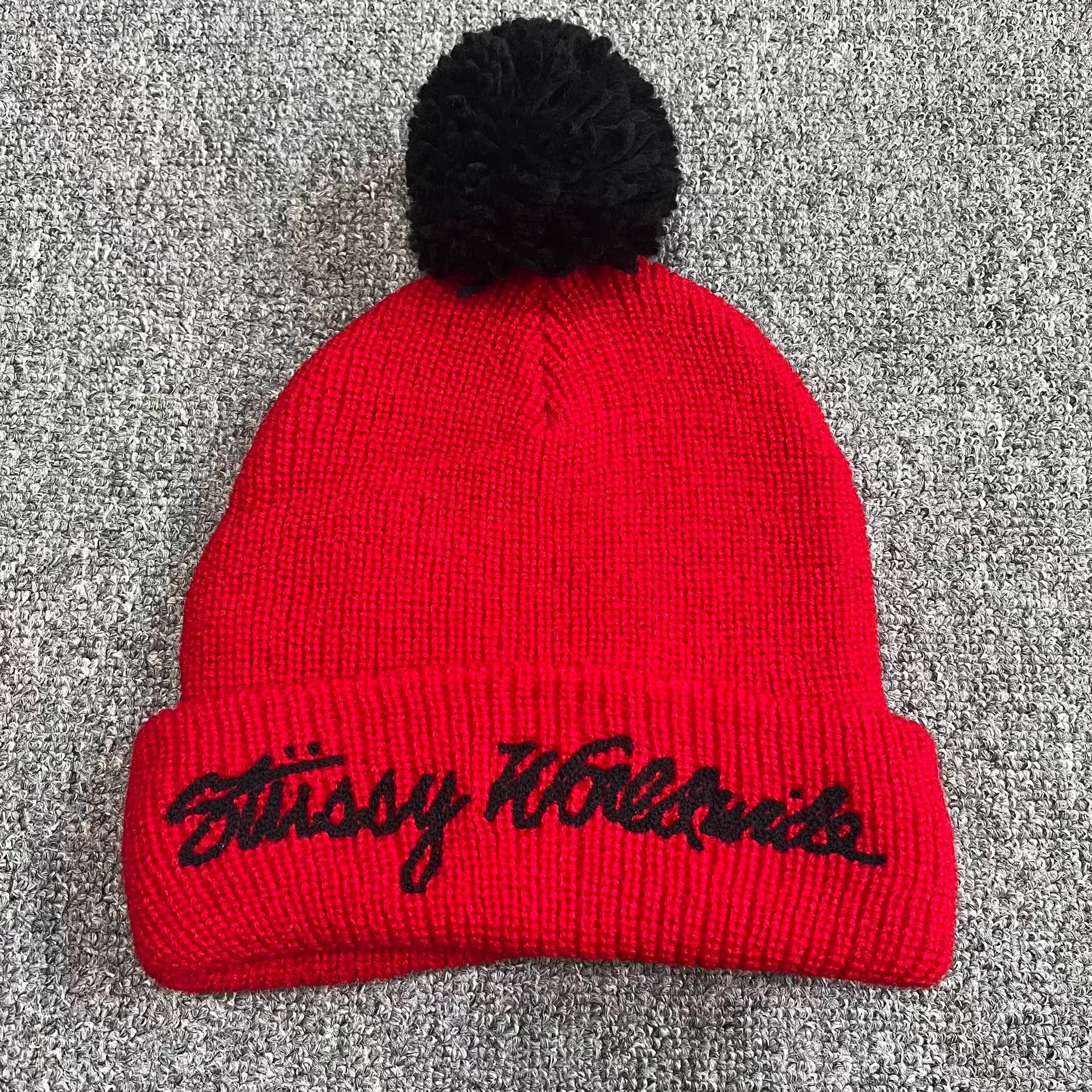 Stussy Stussy Script Logo Embroidered Knit Beanie Q7 Size ONE SIZE - 6 Thumbnail