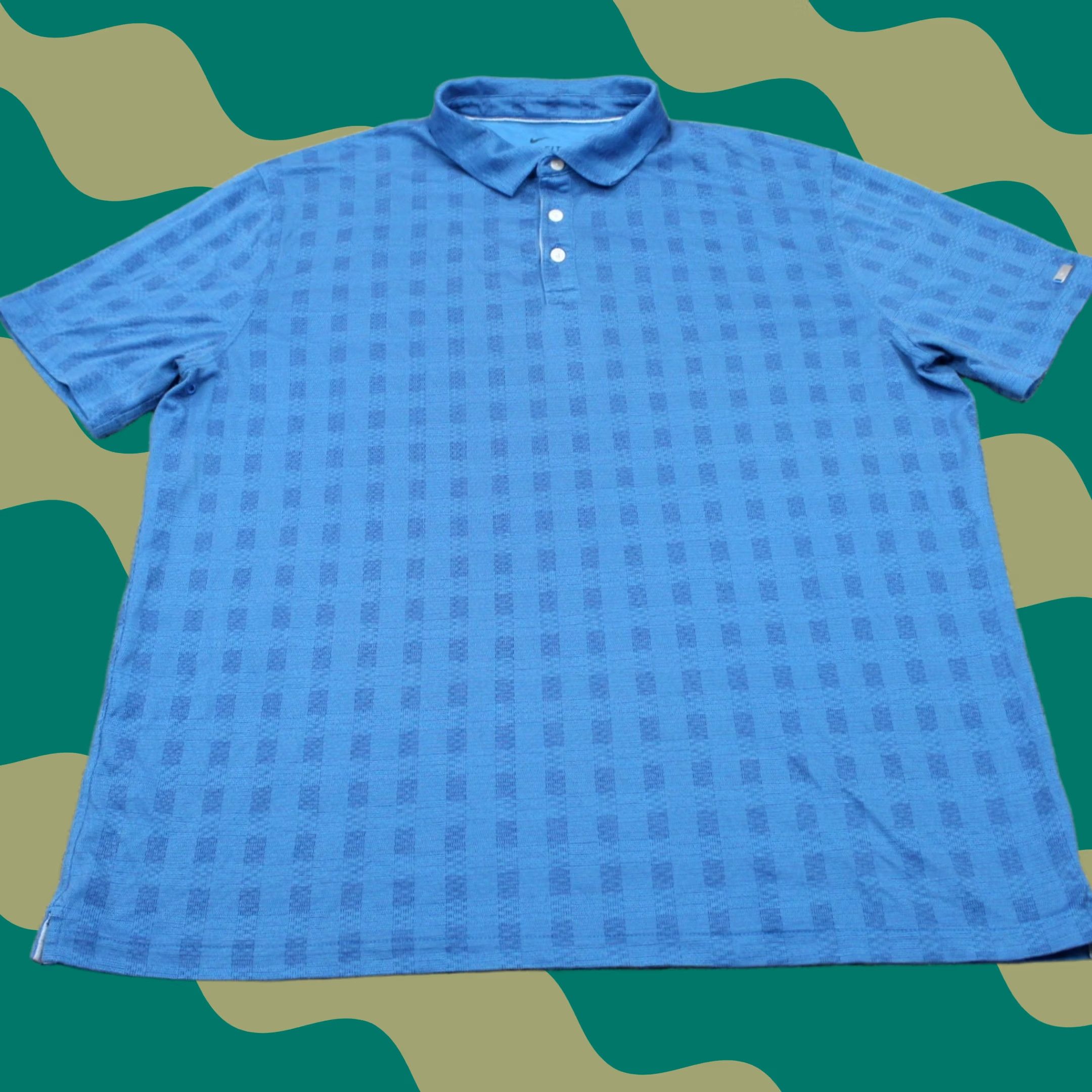 Nike Nike Dri-Fit Polo Shirt Mens XL Blue Plaid Short Sleeve Breathable Casual Golf Regular Fit Size US XL / EU 56 / 4 - 1 Thumbnail