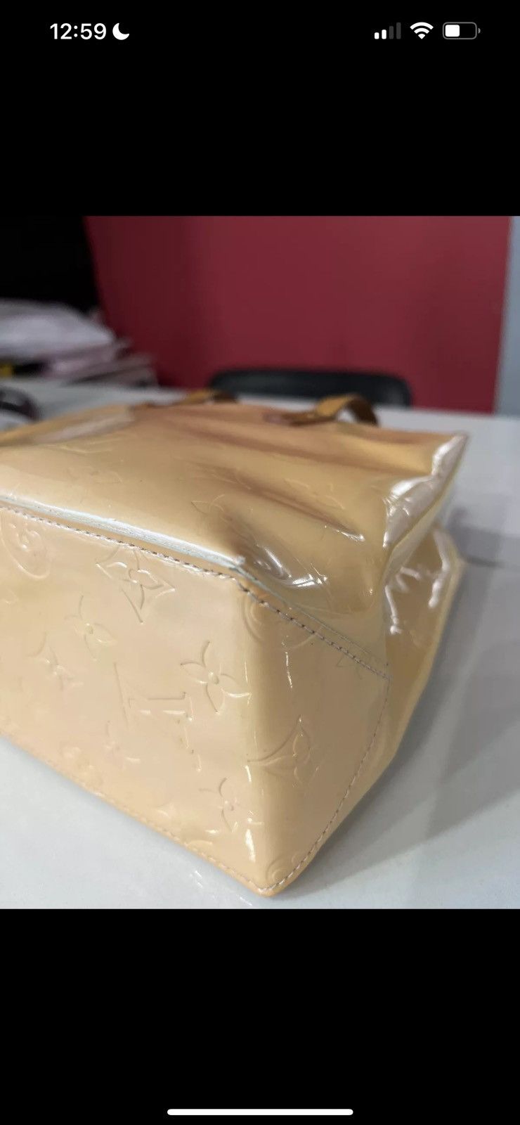 Louis Vuitton Louis Vuitton Vernis Monogram Handbag Yellow Size ONE SIZE - 7 Thumbnail