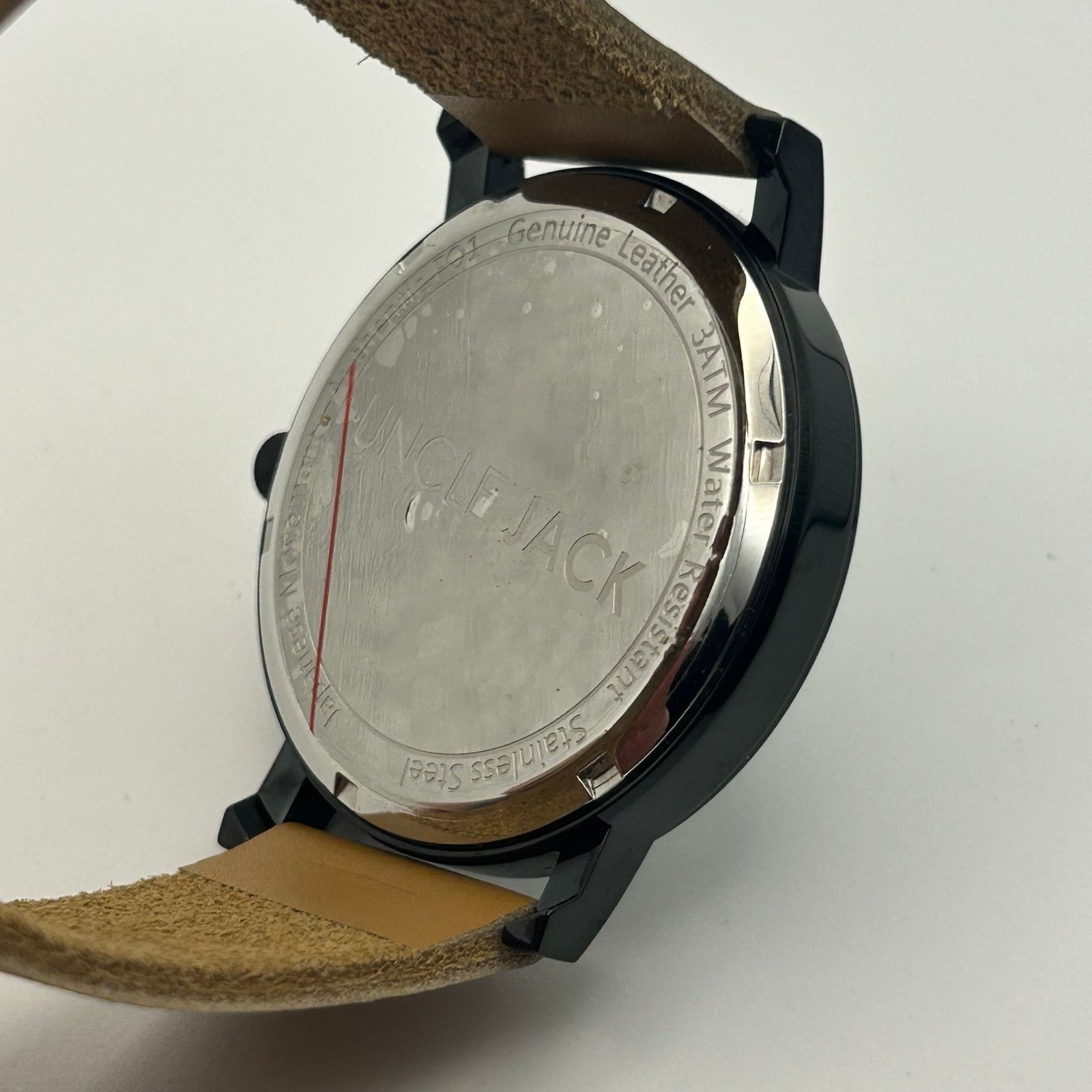 Other Uncle Jack Black Case Tan Genuine Leather Men’s Watch Size ONE SIZE - 6 Thumbnail
