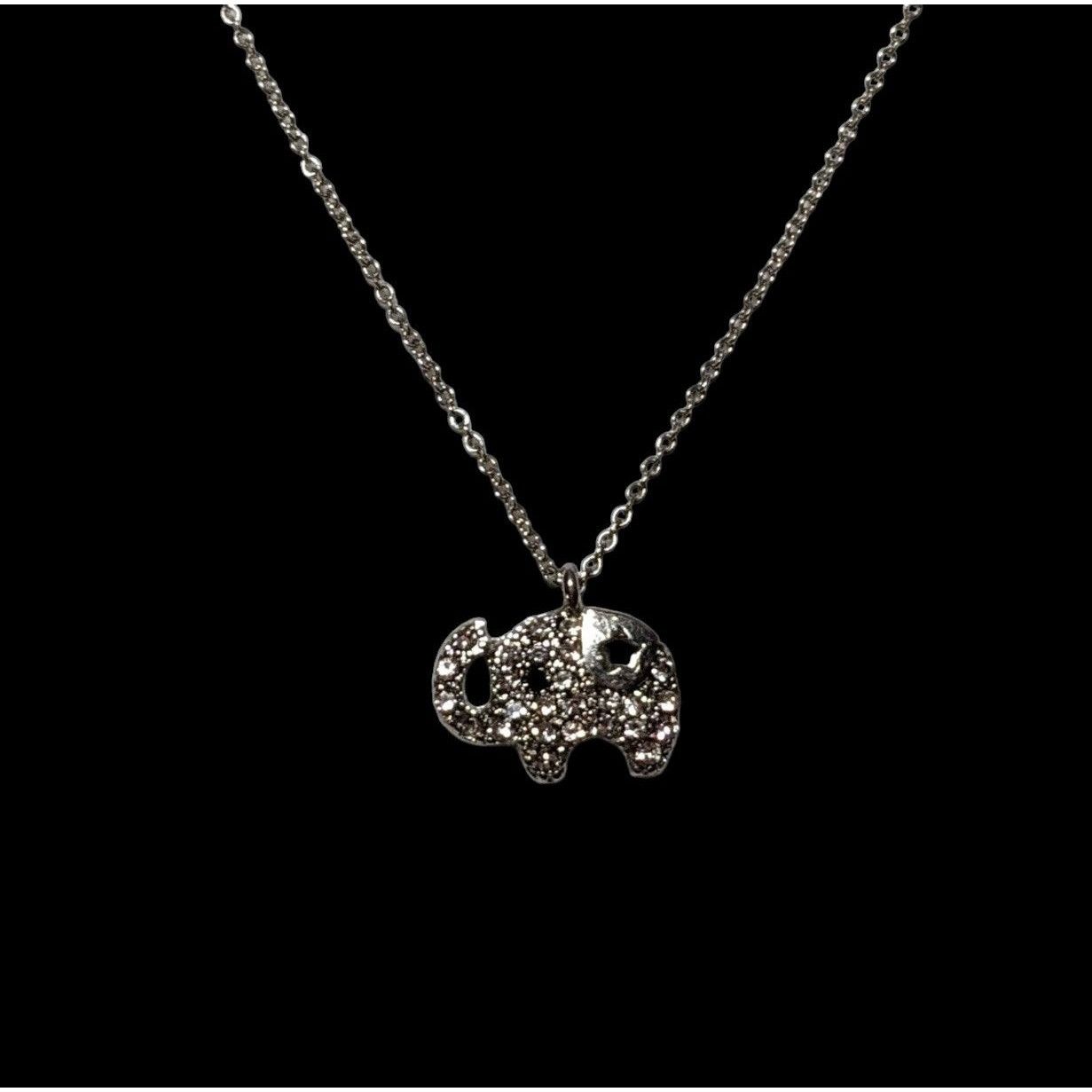 Other Minimalist Rhinestone Elephant Necklace Size ONE SIZE - 4 Thumbnail