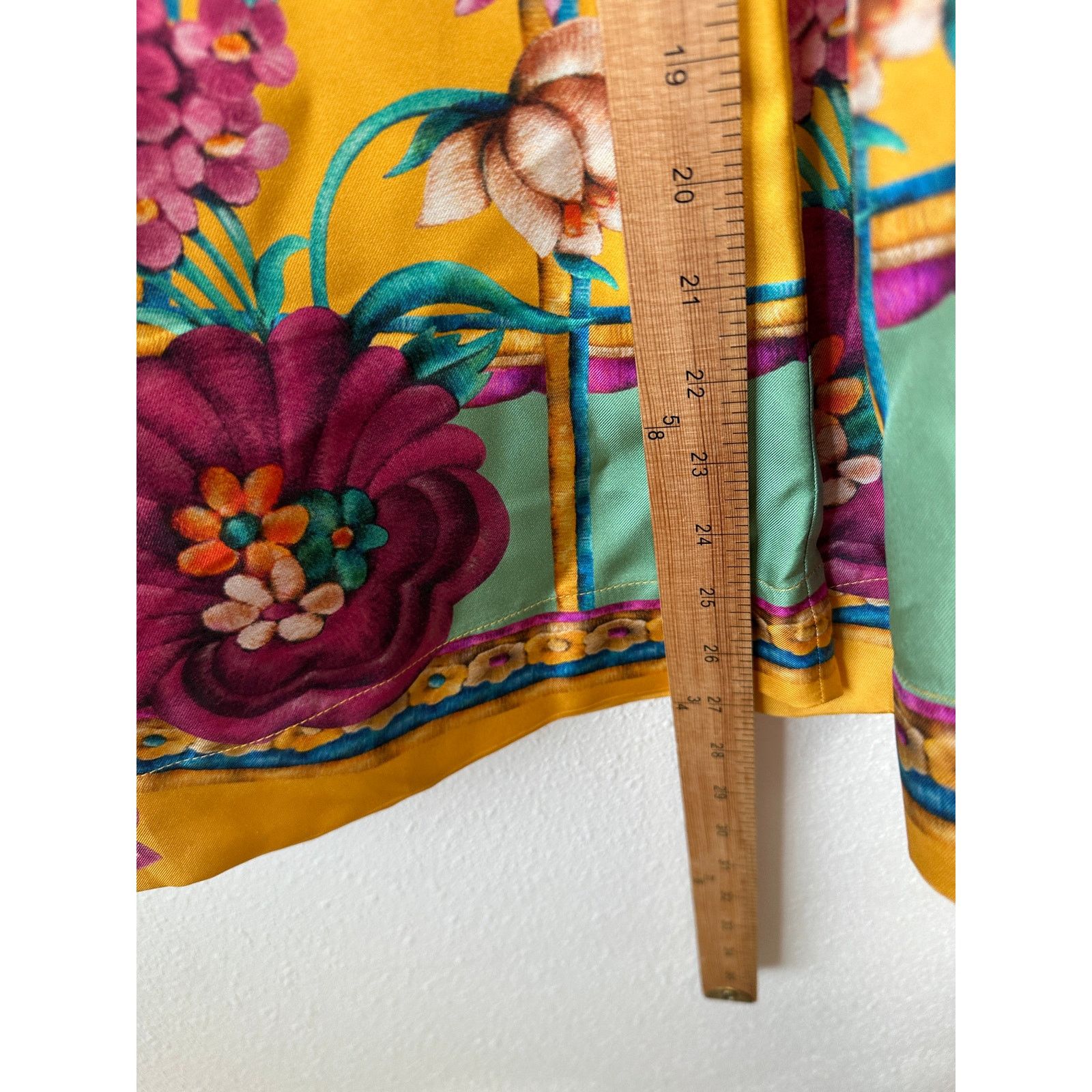 La DoubleJ La DoubleJ Yellow Multi-Color Printed Silk Palazzo Pant XL Size 36" / US 14 / IT 50 - 17 Thumbnail