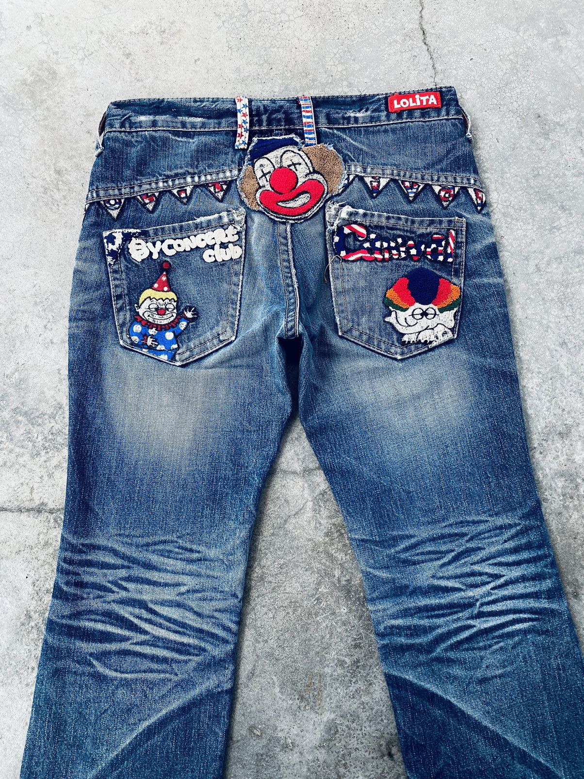 Japanese Brand Vintage Lolita Yoshitomo Nara Art Distressed Denim Pants Size US 34 / EU 50 - 4 Thumbnail
