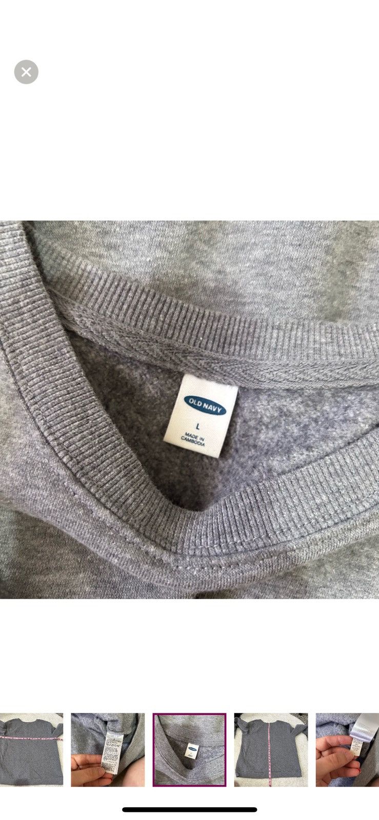 Old Navy Old navy large grey holiday crewneck sweatshirt Size L / US 10 / IT 46 - 6 Thumbnail