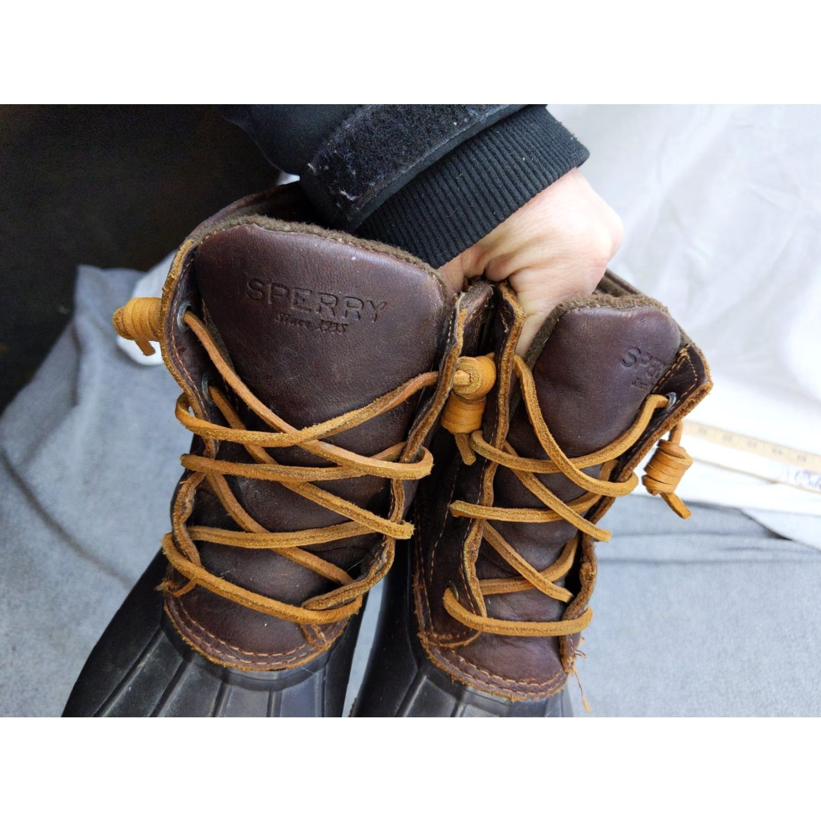 Sperry Sperry Boots Womens 8 Brown Leather Duck Waterproof Ankle Zip STS91176 Rain Boot Womens Shoes - Casual, Travel, Fall, Winter, Spring Womens Size US 8 / IT 38 - 4 Thumbnail