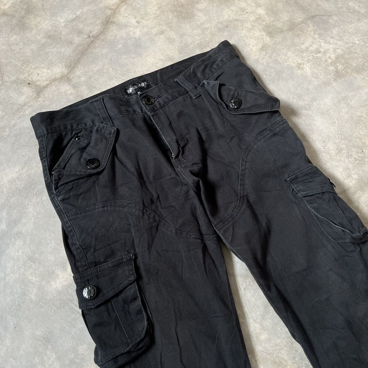 LOWBOX 2000s Lowbox Tactical Pocket Flared Pants Size US 30 / EU 46 - 3 Thumbnail