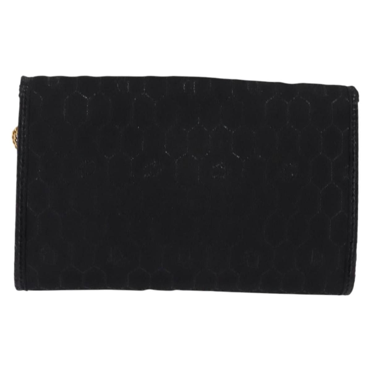 Dior DIOR Honeycomb Canvas Chain Shoulder Bag Black Gold Size ONE SIZE - 3 Thumbnail
