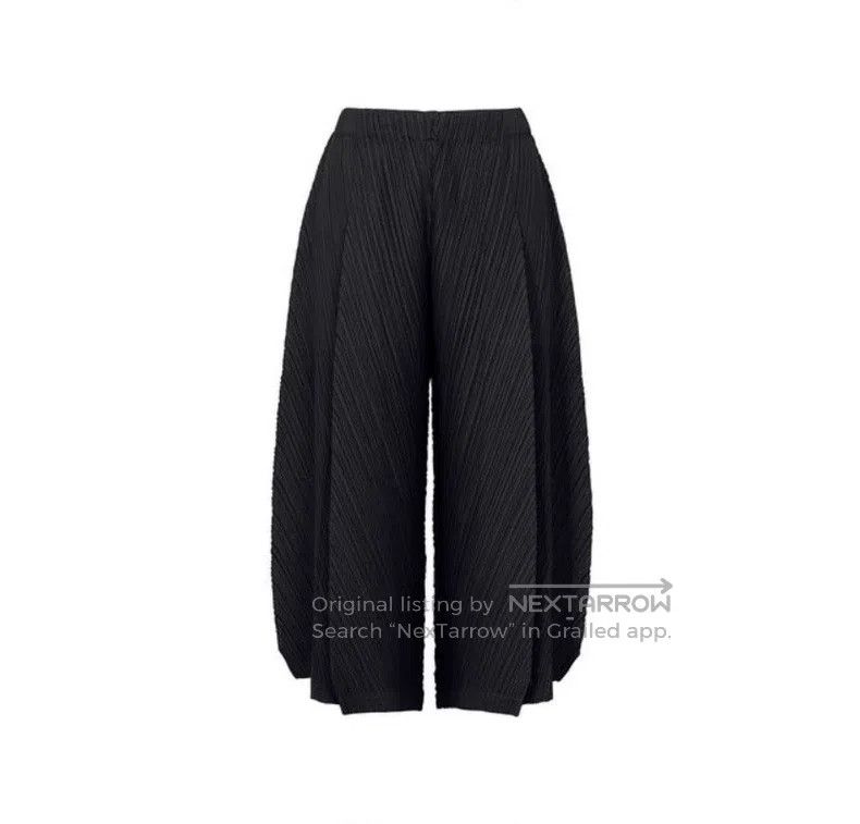 Issey Miyake Issey Miyake size:3 Black Irregular Pants Size 22" - 1 Thumbnail