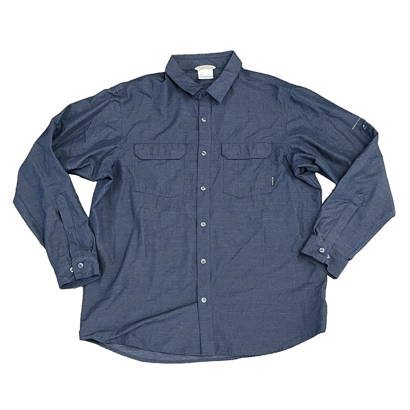 Columbia COLUMBIA Shirt Men's Large Blue Omni-Wick Stretch Sports Cam Size US L / EU 52-54 / 3 - 1 Thumbnail