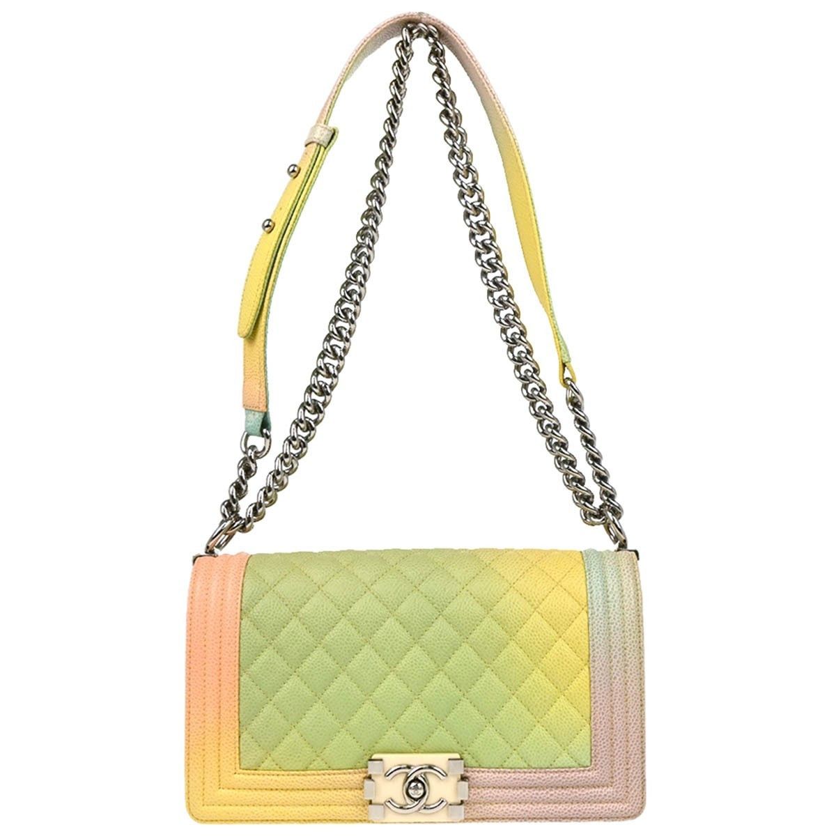 Chanel Chanel Rainbow Boy Flap Bag Quilted Painted Caviar Size ONE SIZE - 1 Thumbnail