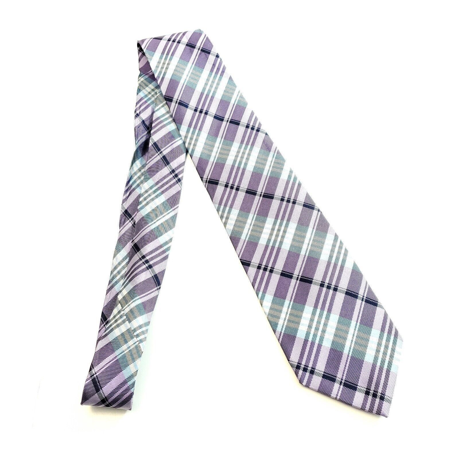 Brooks Brothers Brooks Brothers Makers And Merchants Purple Blue Plaid Silk Size ONE SIZE - 6 Thumbnail