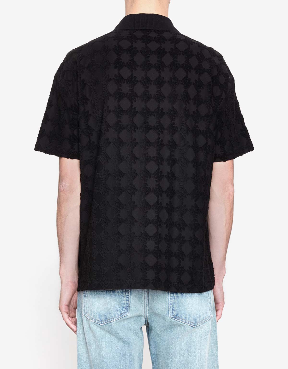 Amiri Amiri Black MA Quad Towelling Polo Shirt Size US L / EU 52-54 / 3 - 4 Thumbnail