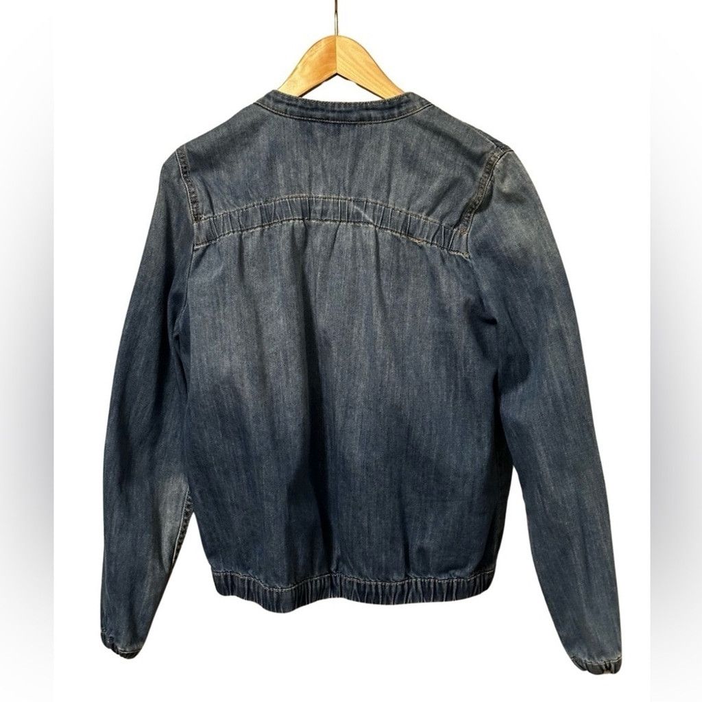 DKNY DKNY JEANS Blue Jean Bomber Jacket Women’s Size Medium. Size M / US 6-8 / IT 42-44 - 4 Thumbnail