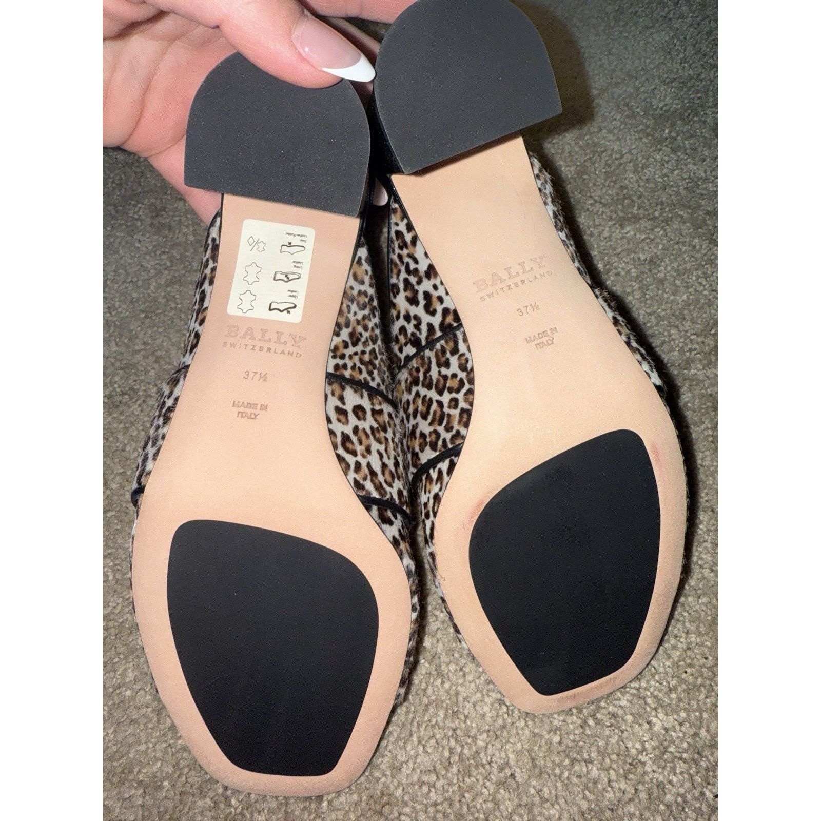 Bally Bally Janaya Leopard Calf Hair Square Roe Sandals NIB Size 7 Size US 7 / IT 37 - 3 Thumbnail
