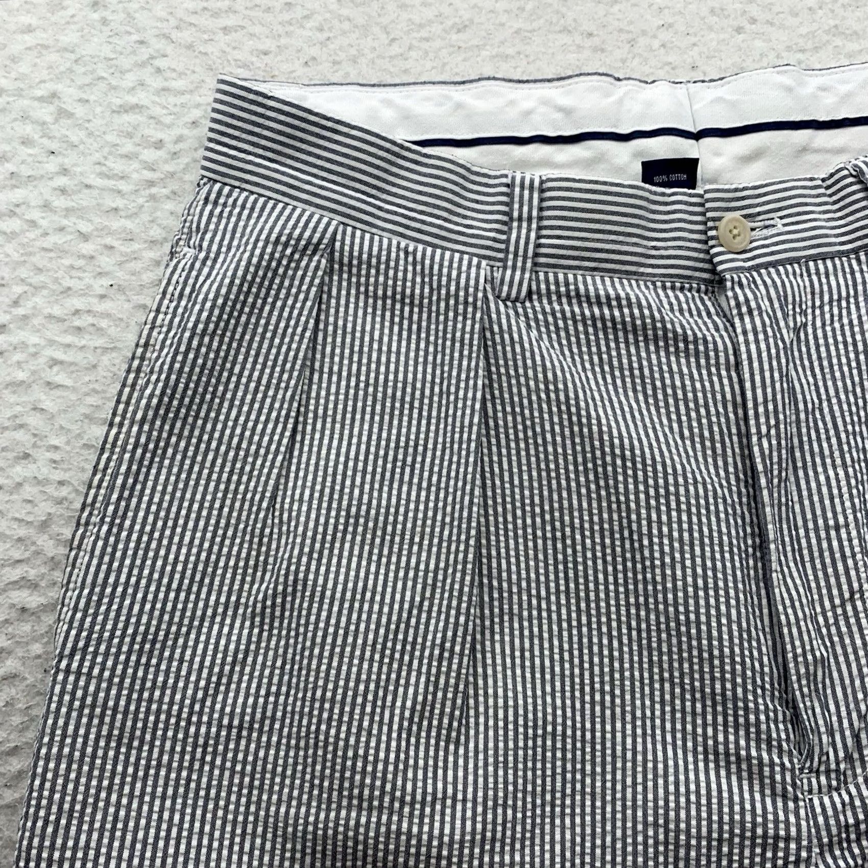 Vintage Polo Golf Shorts Mens 33 Gray White Stripe 9" Fairway Dad Preppy Size US XS / EU 42 / 0 - 2 Thumbnail