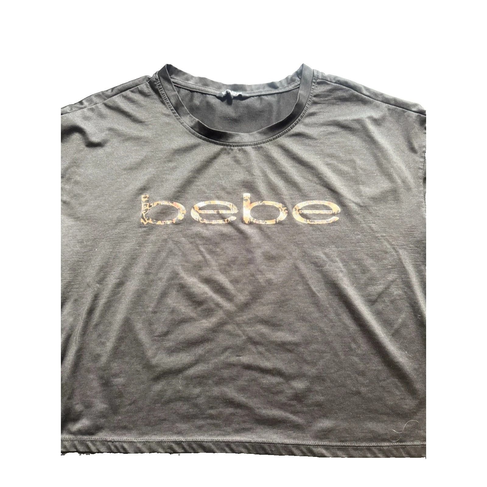 Bebe bebe Sport Women Size 1X Shirt Black with Leopard Design Size XL / US 12-14 / IT 48-50 - 10 Thumbnail