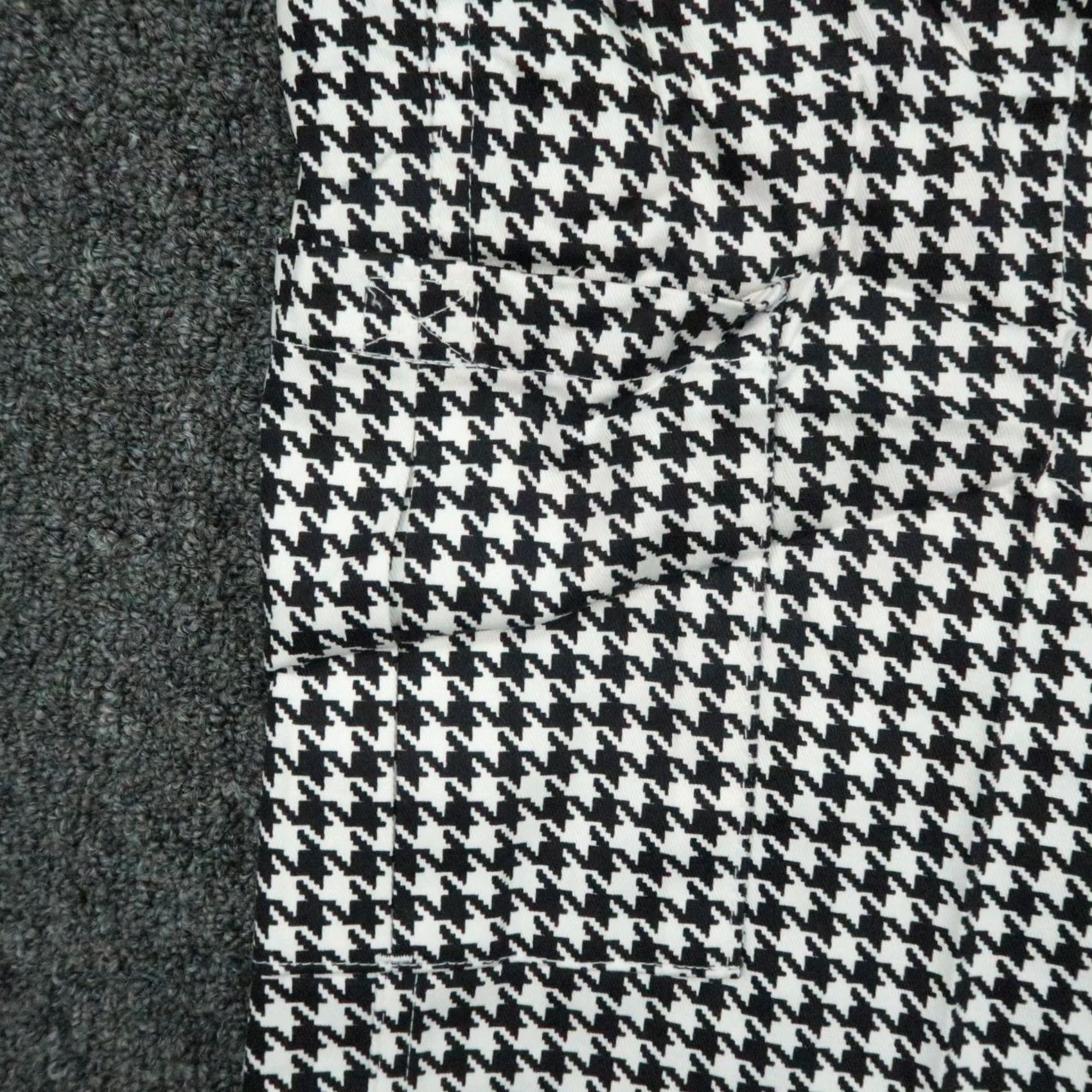 Vintage Game Bibs Shorts Mens 32 Black Houndstooth Cargo Fan Wear Tailgate Cargo Han﻿ds Mens Size US 32 / EU 48 - 3 Thumbnail