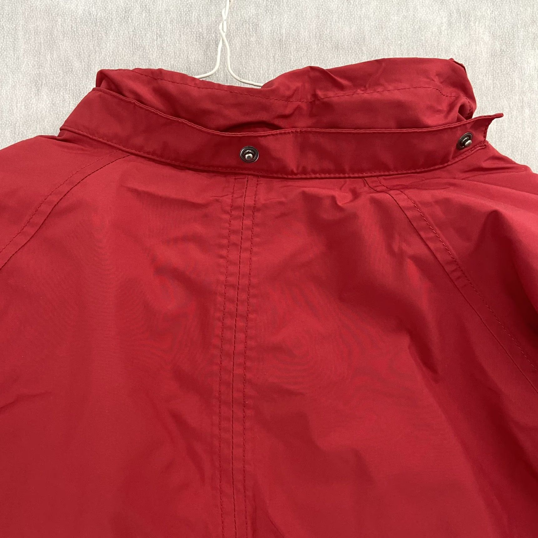 Vintage L.L. Bean Womens Trench Coat Rain Coat Wool Lined Full Zip Red - Size M - Polyester Canvas - Long Coat - Outdoor Rainwear - Womens Size M / US 6-8 / IT 42-44 - 7 Thumbnail