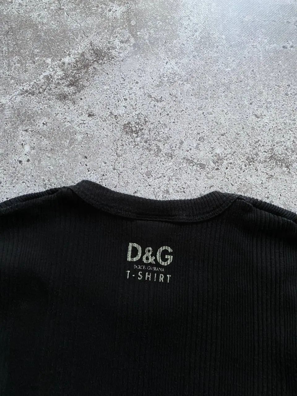 Dolce & Gabbana VINTAGE 90s DOLCE GABBANA DG LOGO RIBBED KNIT T SHIRT RARE Size US L / EU 52-54 / 3 - 6 Thumbnail