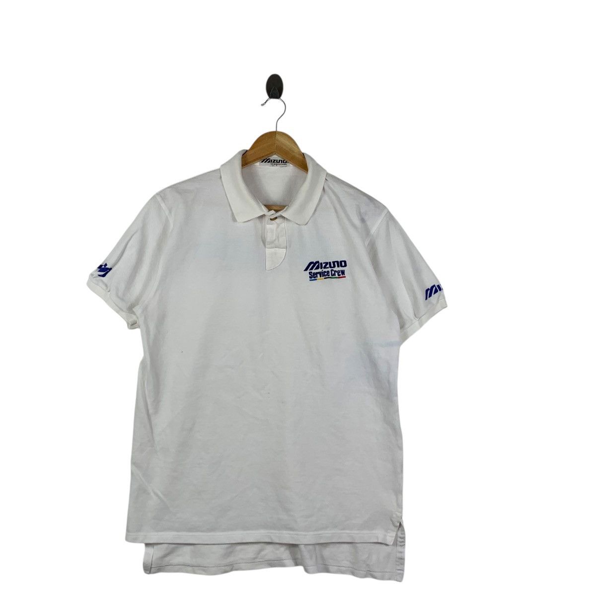 Mizuno Vintage MIZUNO SERVICE CREW Racing Team Polo Tee Shirt Top Size US L / EU 52-54 / 3 - 3 Thumbnail