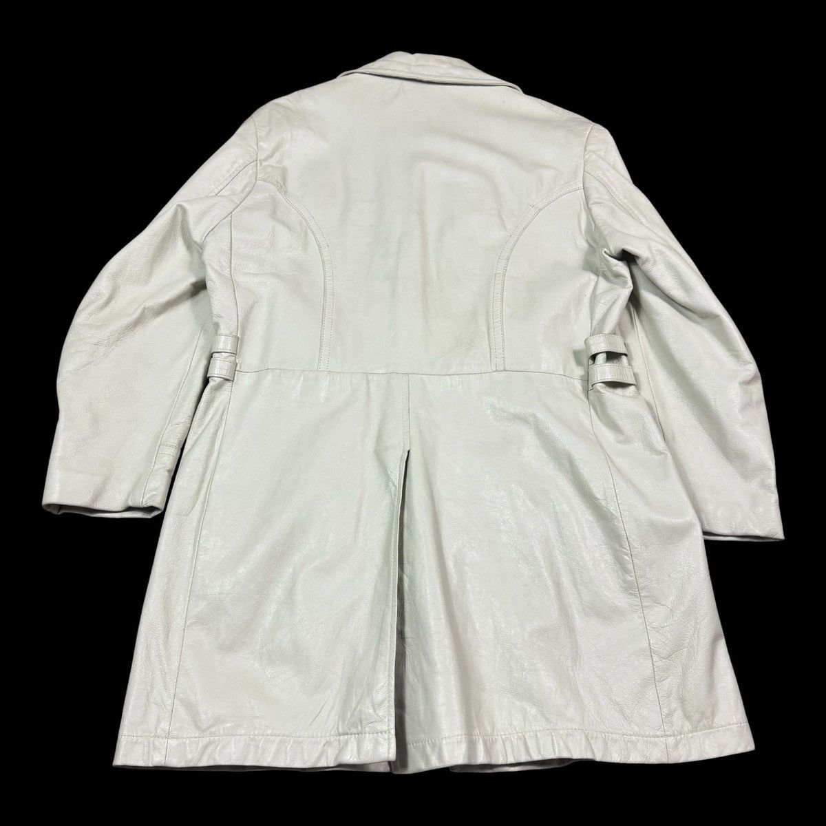 Vintage Vintage GraIs White Trench Coat Leather Jacket Men's 44 Size US L / EU 52-54 / 3 - 7 Thumbnail
