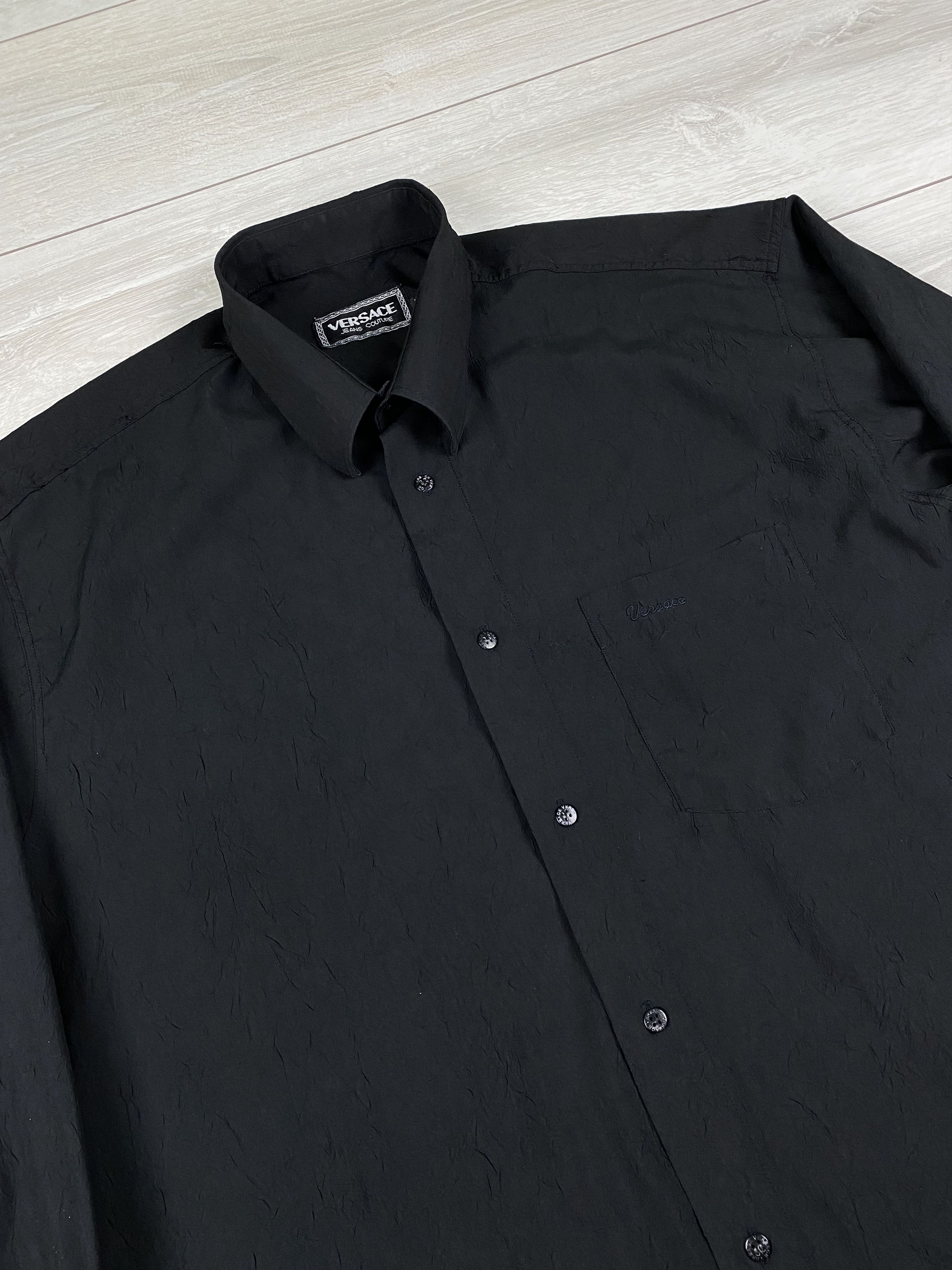 Versace Vintage Versace black shirt size XL Size US XL / EU 56 / 4 - 6 Thumbnail