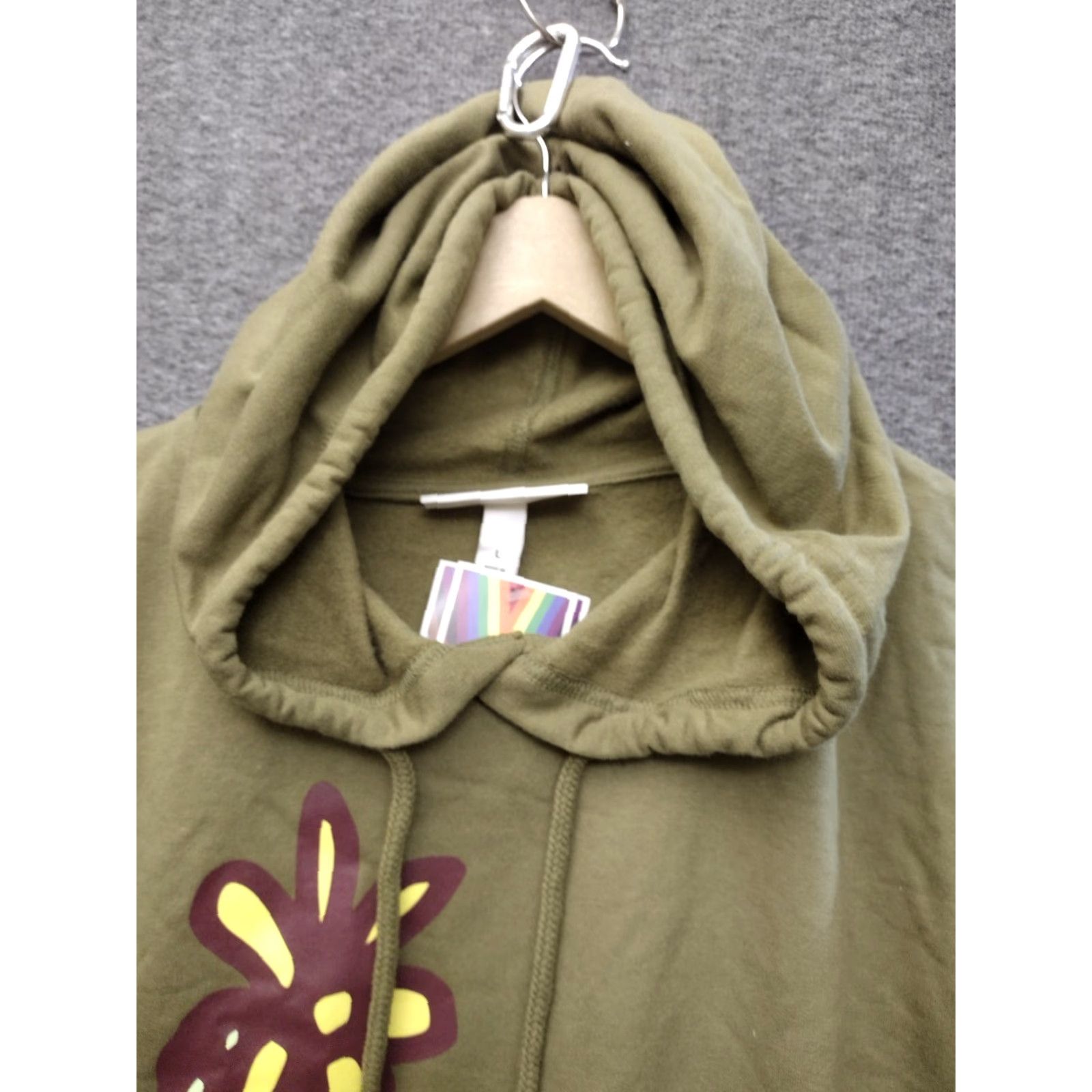 Olive Pride Hoodie Adult Large Olive Green Graphic Print #takepride unisex Cotton Blend Hooded All Seasons Fall Spring Summer Winter Boys Womens Mens Girls Size US L / EU 52-54 / 3 - 3 Thumbnail