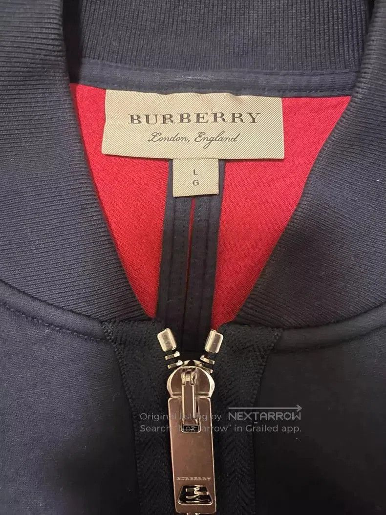 Burberry Burberry Black Bomber Jacket with Red Trim. Size US L / EU 52-54 / 3 - 3 Thumbnail