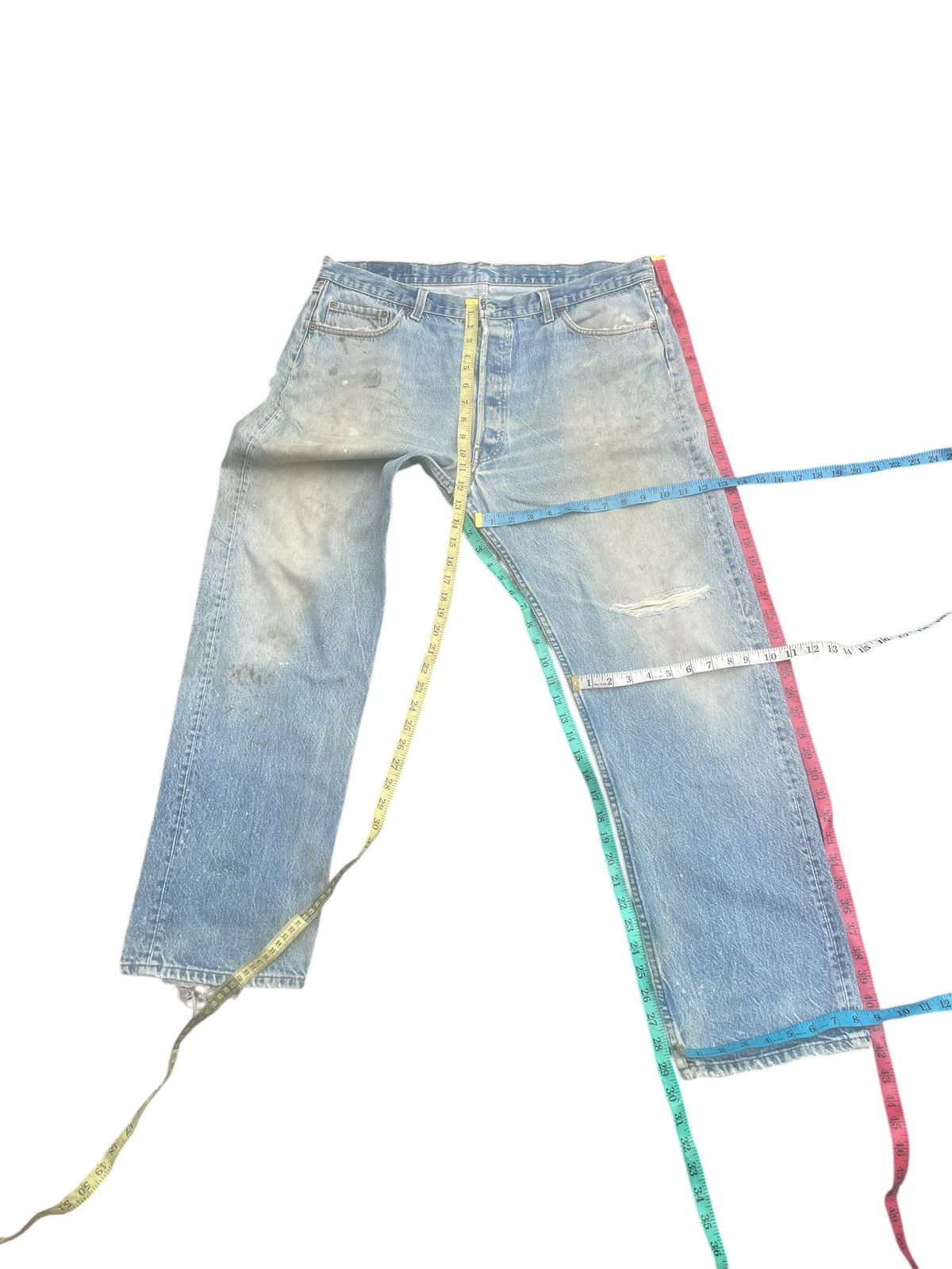 Levi's Vintage 1986 Levis 501 Single R Distresed Size US 38 / EU 54 - 14 Thumbnail