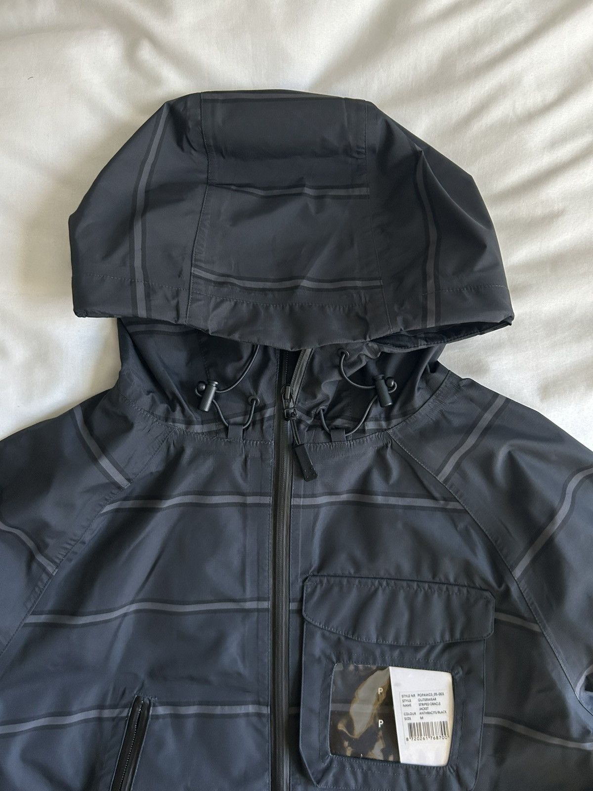 Pop Trading Company Pop Trading Company Striped Oracle Jacket Anthracite Size US M / EU 48-50 / 2 - 2 Thumbnail
