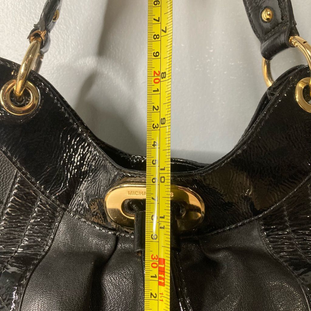 Michael Kors Michael Kors, Mixed Leather Drawstring Hobo Bucket Shoulder Bag Size ONE SIZE - 3 Thumbnail