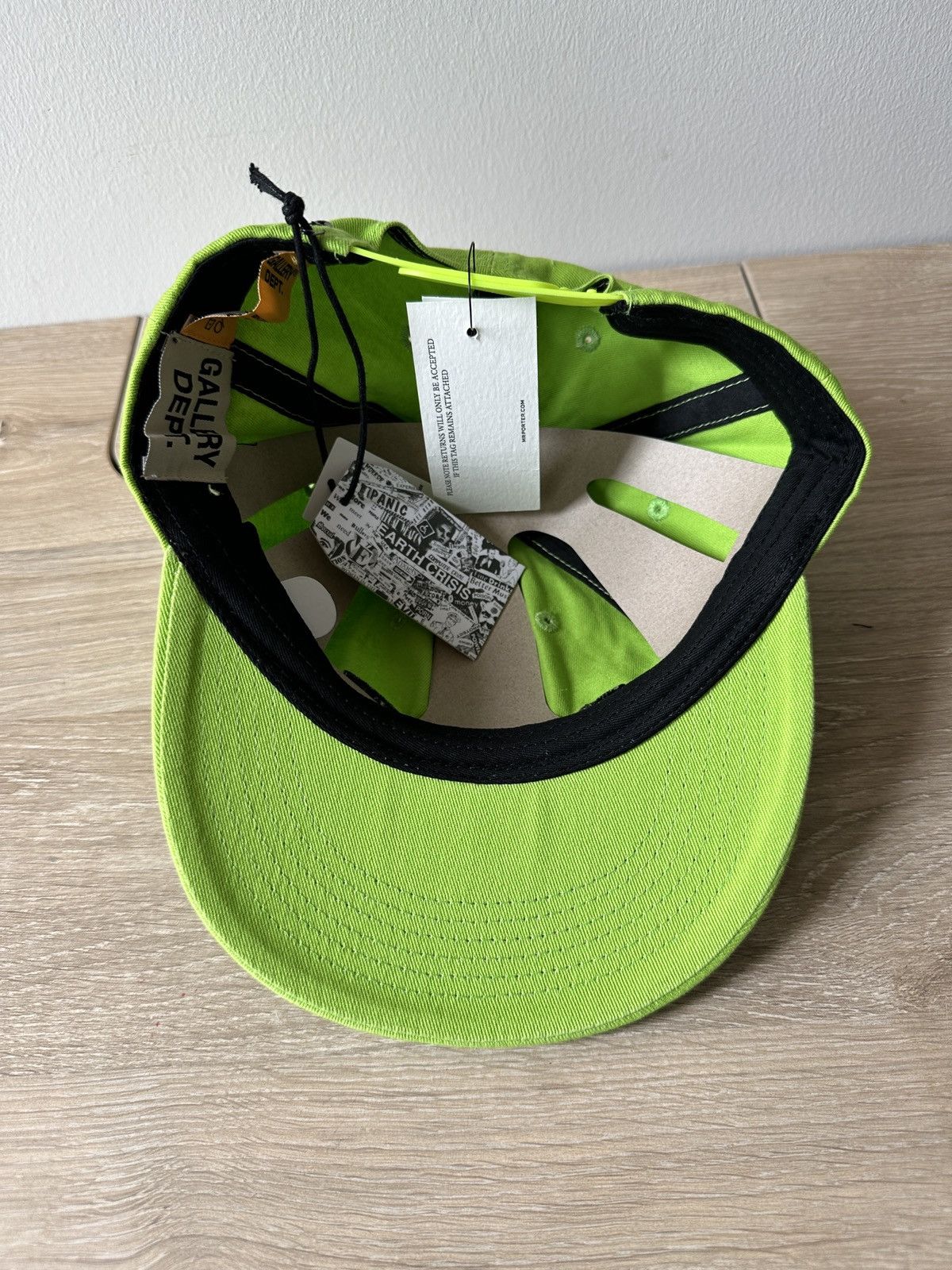 Gallery Dept. Gallery Dept. Logo Embroidered Hat Lime Green Size ONE SIZE - 3 Thumbnail