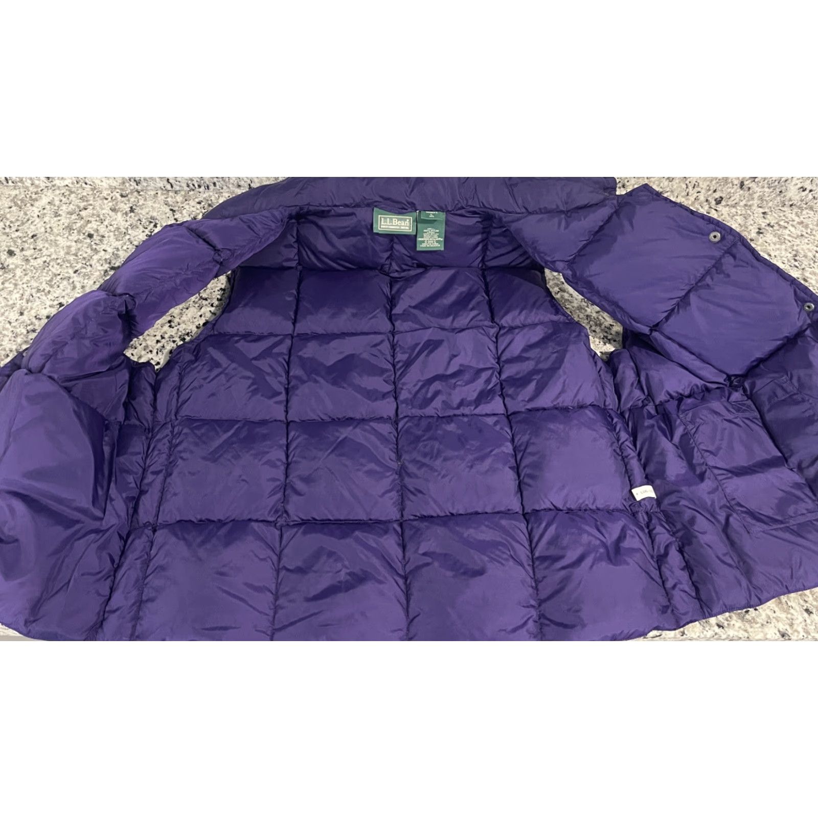 Vintage L.L. Bean Purple Goose Down Vest Puffer Vest Womens Large Size L Quilted Down Nylon Vest Womens Menstrual? Size L / US 10 / IT 46 - 4 Thumbnail
