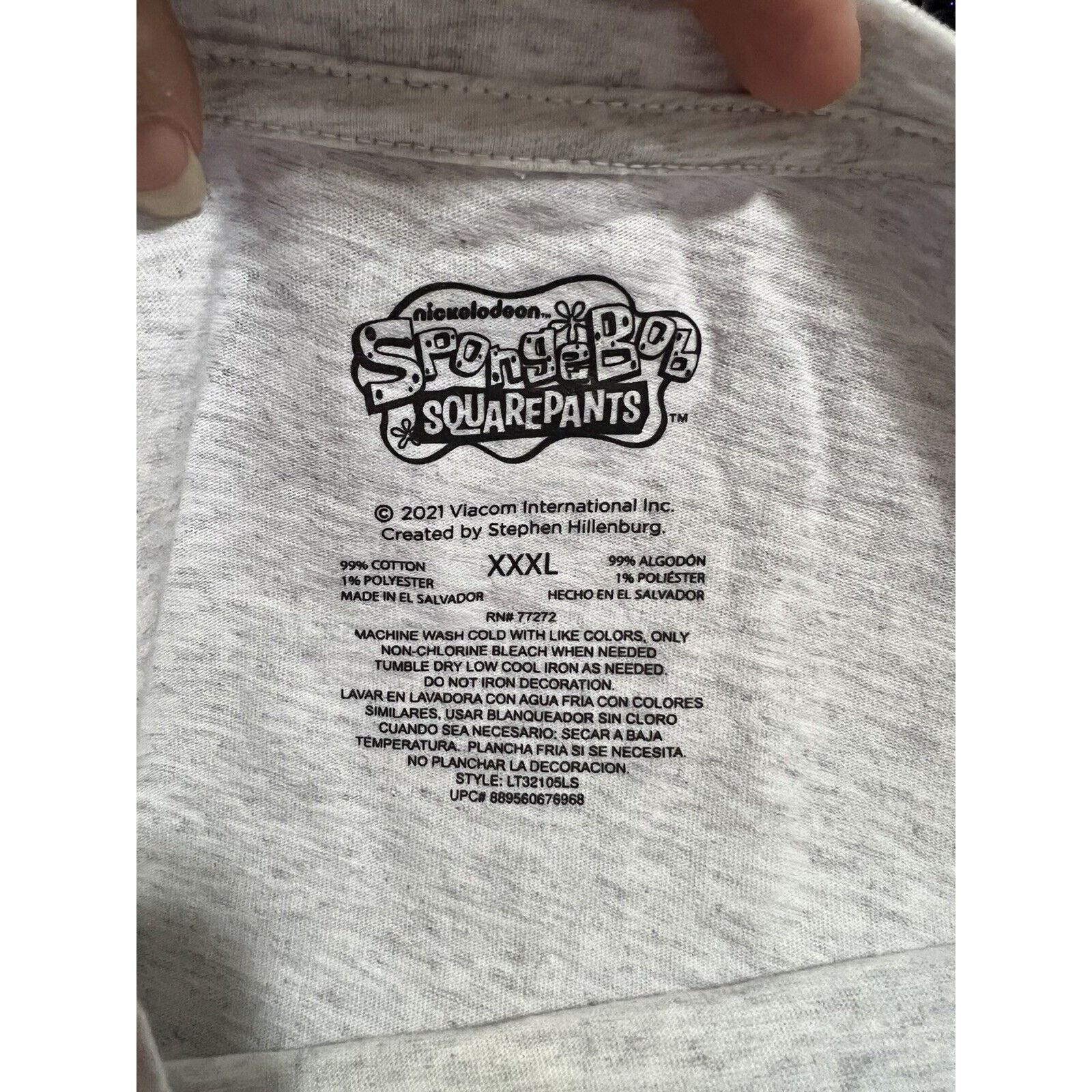 Nickelodeon SpongeBob Patrick Good vibes LS t-shirt XXXL Junior’s Size 3XL / US 20-22 - 3 Thumbnail