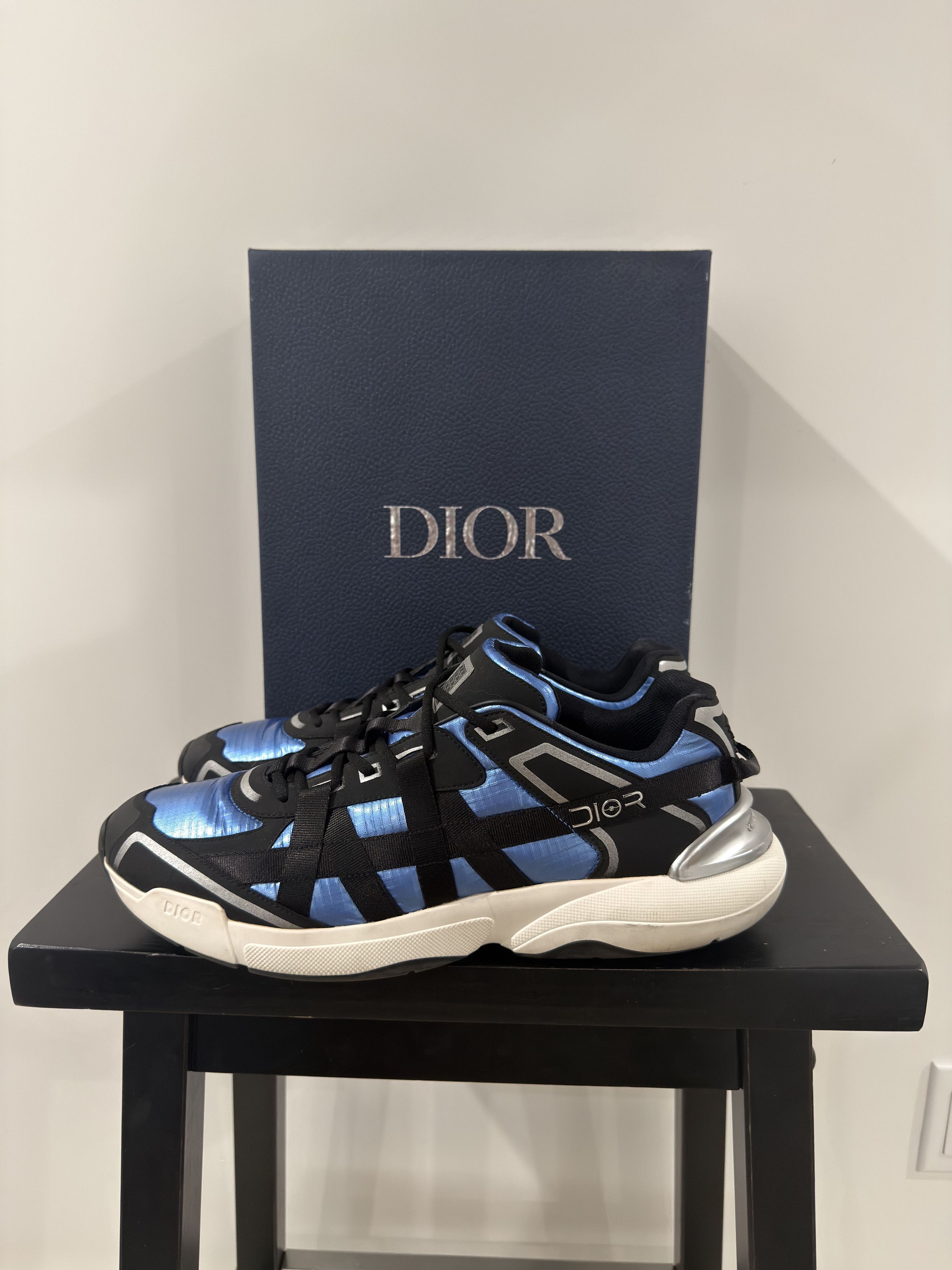 Club Sorayama × Dior Dior x Sorayama B24 Runtek Blue/Black Size US 13 / EU 46 - 1 Thumbnail
