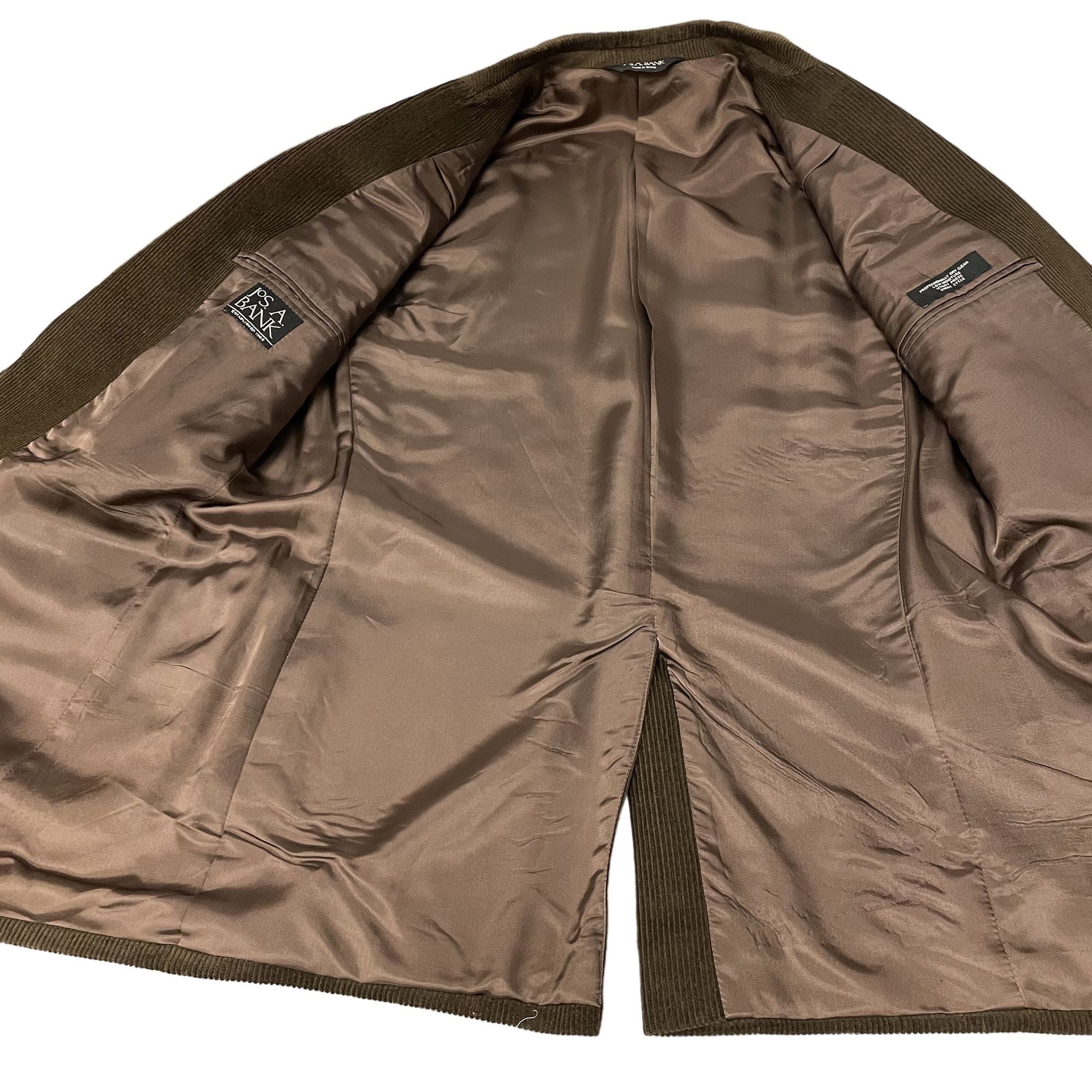 Jos. A. Bank Jos A Bank Chocolate Brown Sport Coat Corduroy Style Jacket Size 40R - 4 Thumbnail