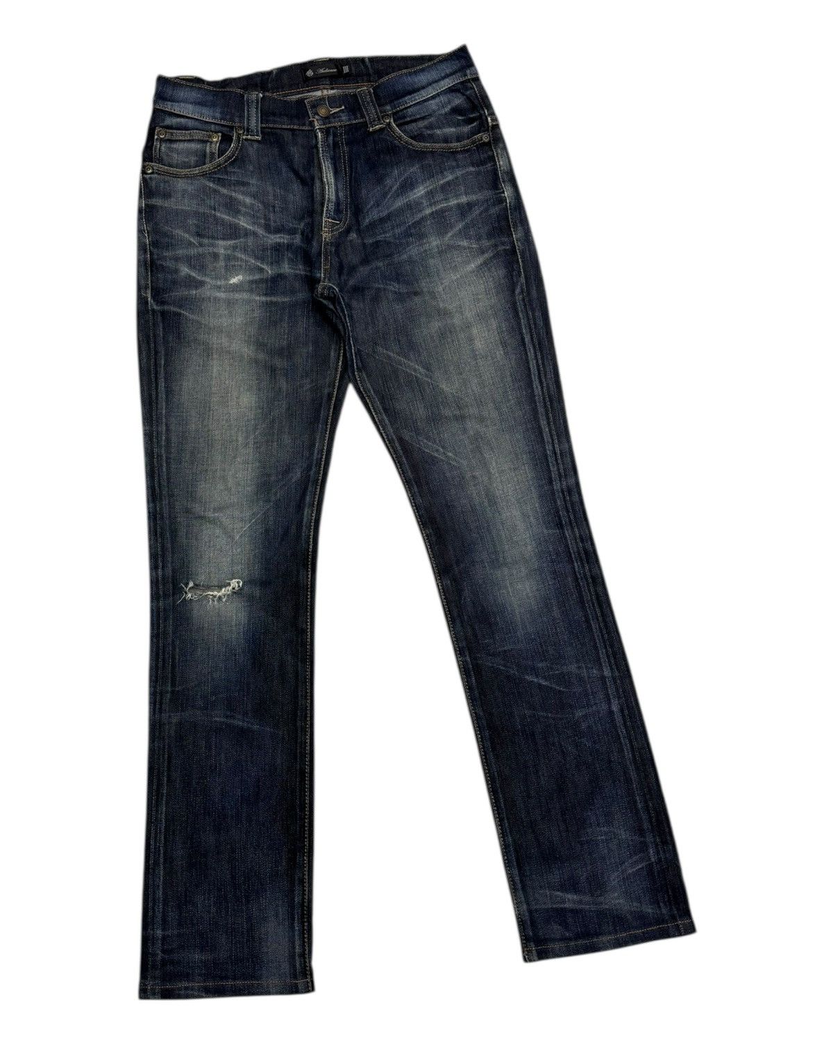 14th Addiction × Isamu Katayama Backlash × KMRii Audience Japan Denim Clawmark Distressed Denim jeans Size US 30 / EU 46 - 3 Thumbnail