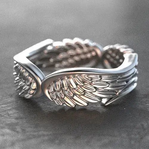 Don't Be Mad Silver Wing Ring (size 6-10) Size ONE SIZE - 1 Thumbnail