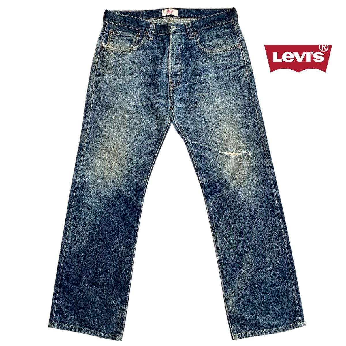 Levi's Levis 501 Button Fly Grunge Ripped Distressed DenimW32 Size US 32 / EU 48 - 1 Thumbnail
