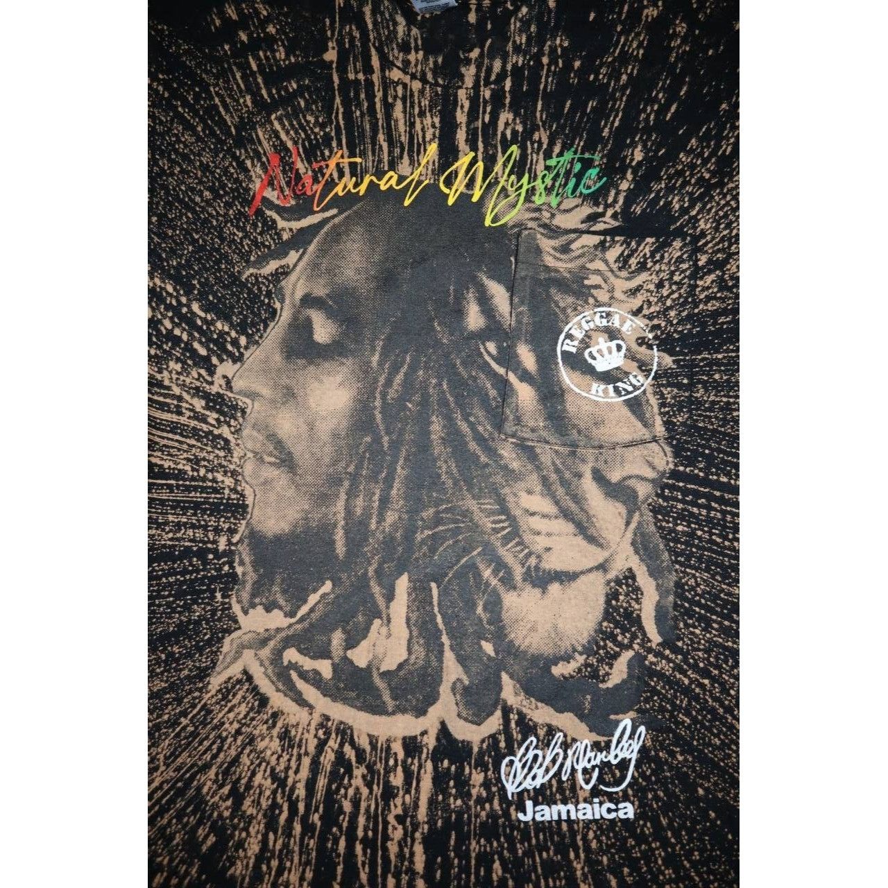 Fruit Of The Loom Vintage Bob Marley Natural Mystic Reggae King Lion 90s Shirt Size US L / EU 52-54 / 3 - 4 Thumbnail