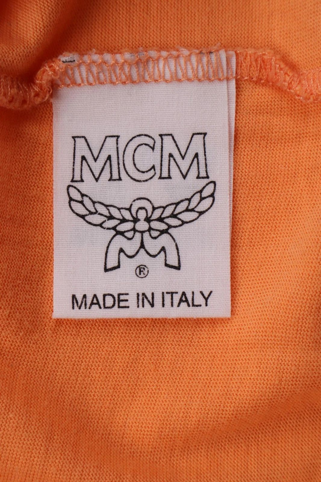 MCM Women's MCM Embroidered Logo Long Sleeve T-Shirt Orange Size M / US 6-8 / IT 42-44 - 4 Thumbnail