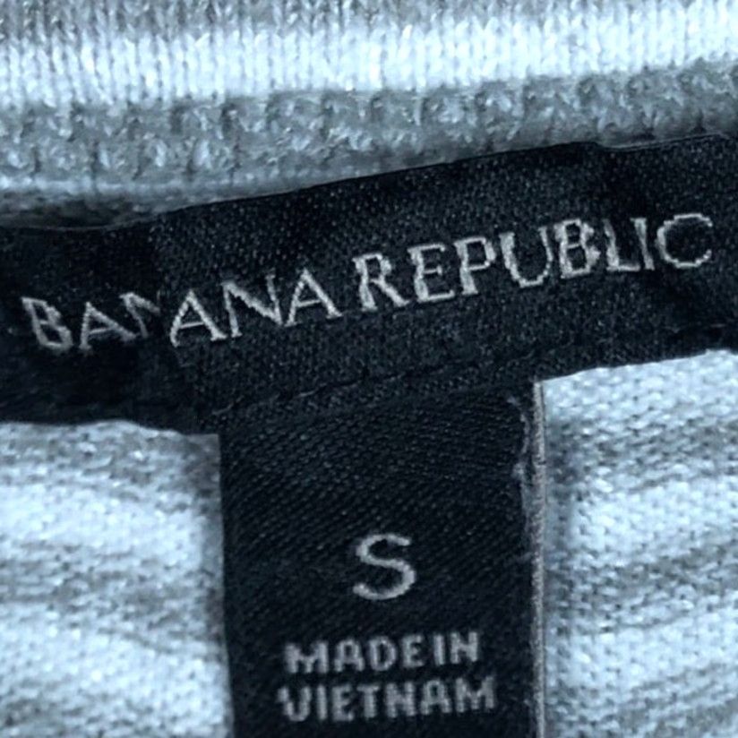 Banana Republic Banana Republic Womens Shirt Gray White Stripe Long Sleeve Cozy Stretch Small Crew Neck Casual Workwear Holiday Fashion Womens Size S / US 4 / IT 40 - 6 Thumbnail