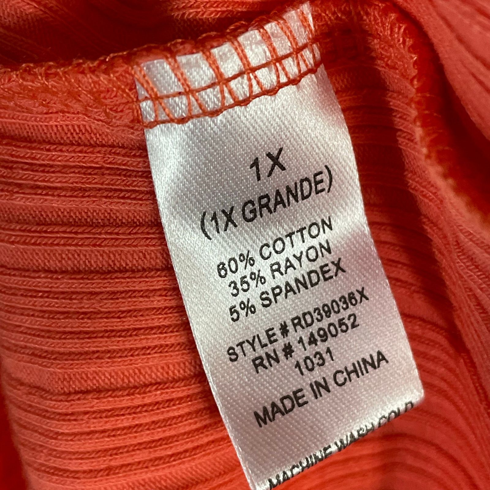 Other Fashion Nova Women's 1X Orange Cutout Ribbed Bodycon Dress Size XL / US 12-14 / IT 48-50 - 2 Thumbnail