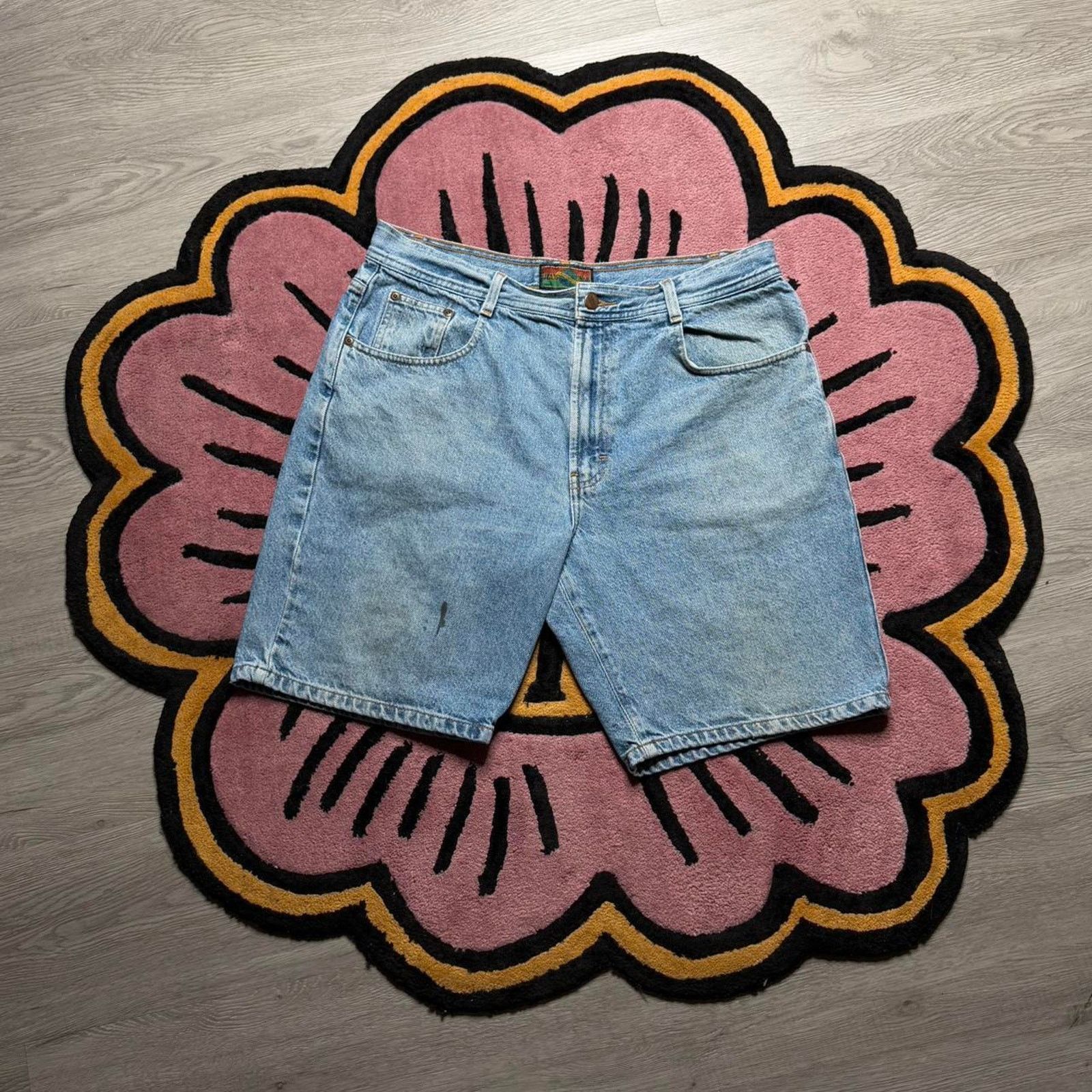 Structure × Vintage Vintage Y2K Structure Blue Jeans Distressed Denim Shorts Size US 36 / EU 52 - 1 Thumbnail