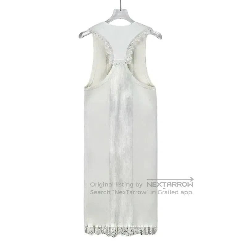 Louis Vuitton Louis Vuitton Women's White Cotton Dress Size L . Size L / US 10 / IT 46 - 1 Thumbnail