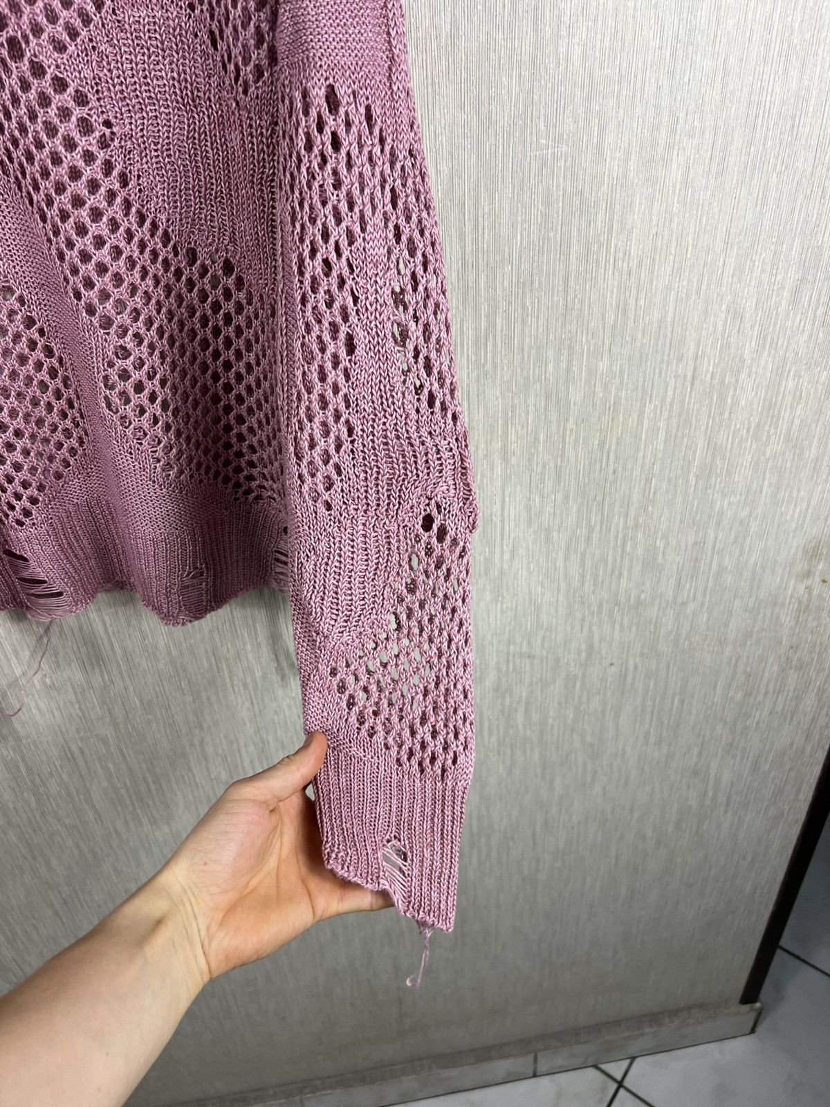 Diesel Diesel distressed open knit thrashed sweater oversize spider Size XS / US 0-2 / IT 36-38 - 16 Thumbnail