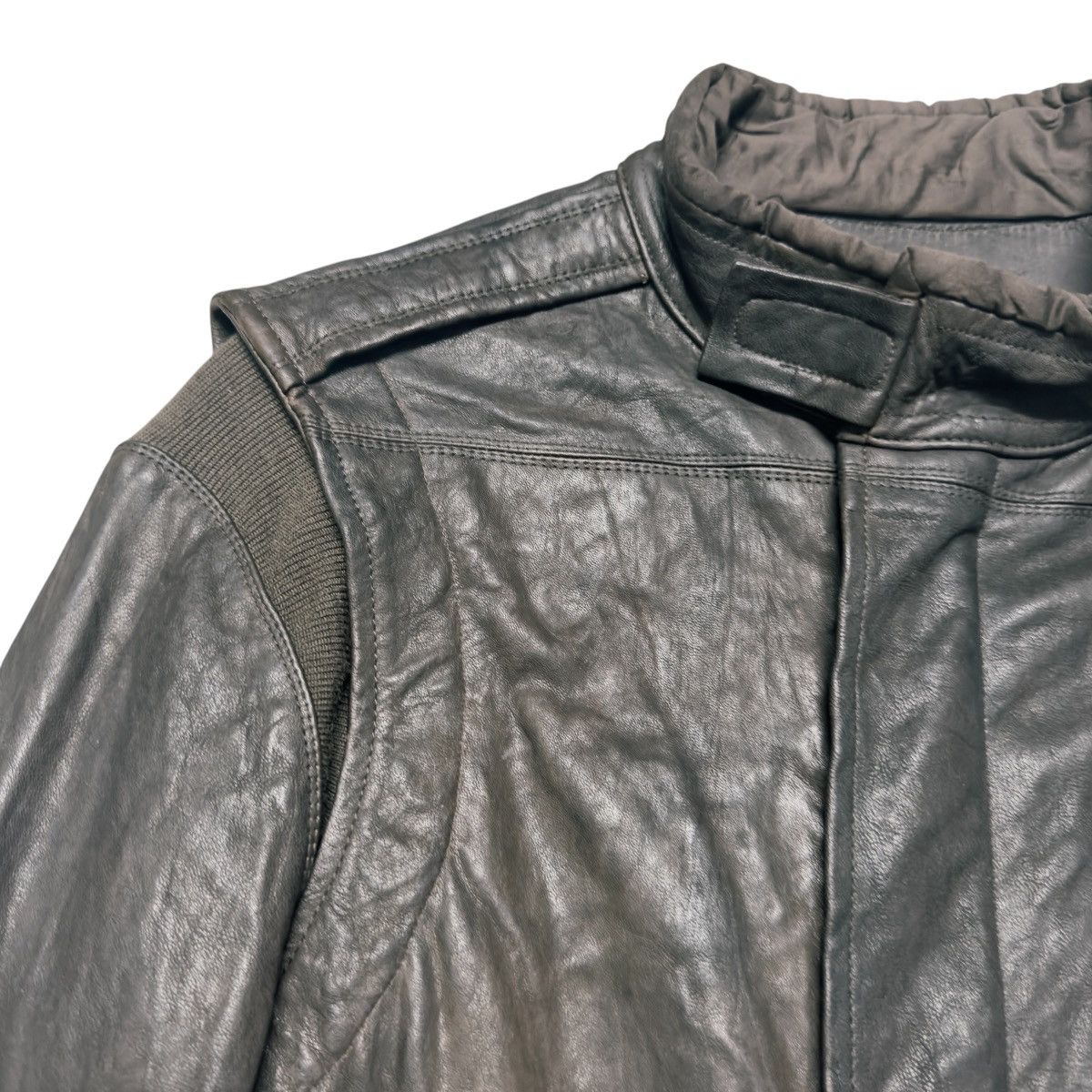 Rick Owens SAMPLE Campioni Rick Owens Bitter Hybrid Leather Jacket Size US S / EU 44-46 / 1 - 6 Thumbnail