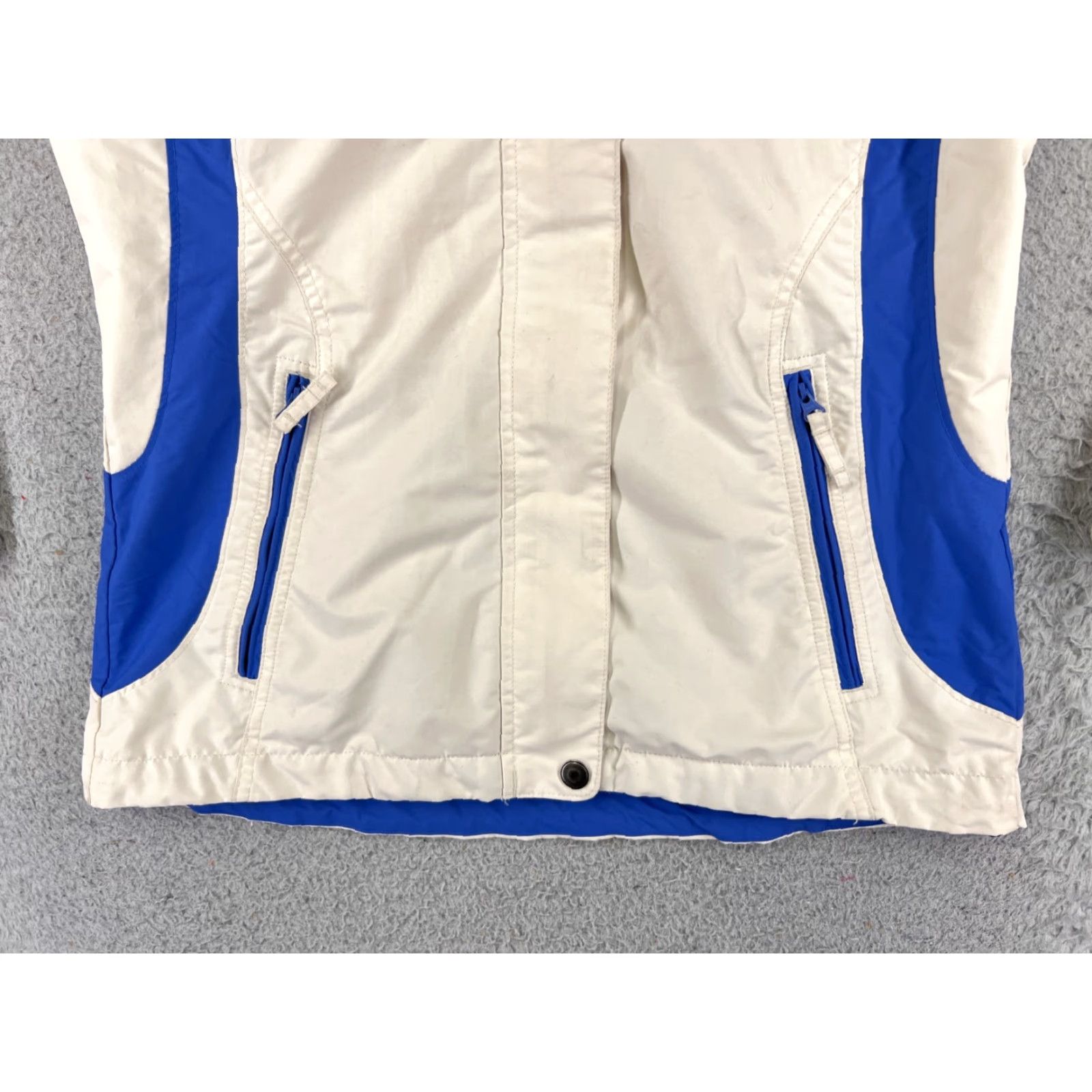 Vintage VINTAGE Columbia Jacket Women Small White Blue Omni-Tech Waterproof Breathable Size S / US 4 / IT 40 - 5 Thumbnail